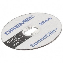 Lote de 5 discos de corte SpeedClic 38 mm especial fibra de vidr