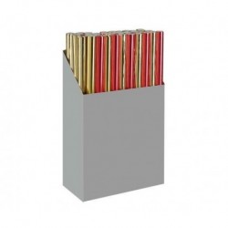 Caja de 50 rollos de papel de decoración de exterior - 4 colores