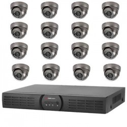 Kit de Videovigilancia con 16 cámaras antivandálicas varifocales